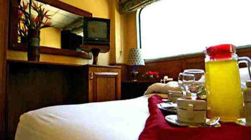 Sun deck and pool on a mid-market Nile cruiser